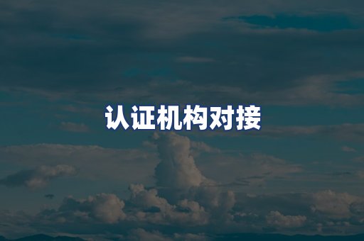 认证机构对接